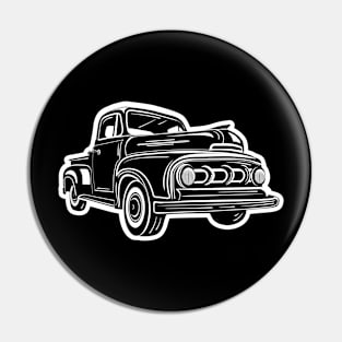 Vintage retro pick up truck Pin