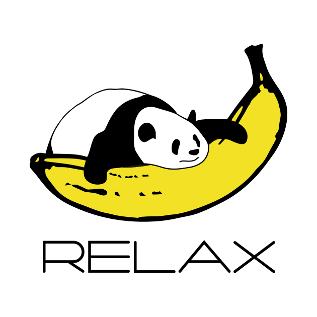 Panda is relaxing on Banana by flyinghigh5