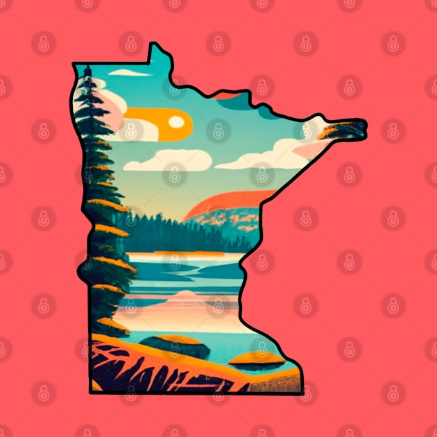 Minnesota State Nature Scene Graphic by BlueLine Design