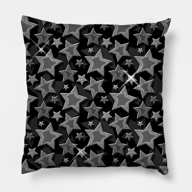 star night seamless pattern design Pillow by Spinkly