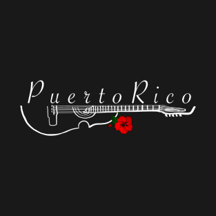 Cuatro y Flor de Maga de Puerto Rico T-Shirt