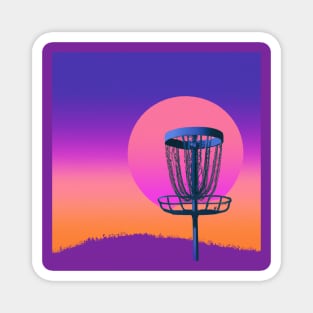 Disc Golf Against Florida Sunset Magnet