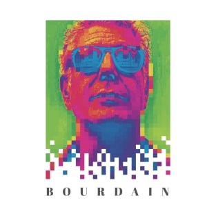 Anthony Bourdain Portrait Colorful T-Shirt