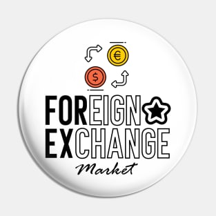 Foreign Exchange White Pin