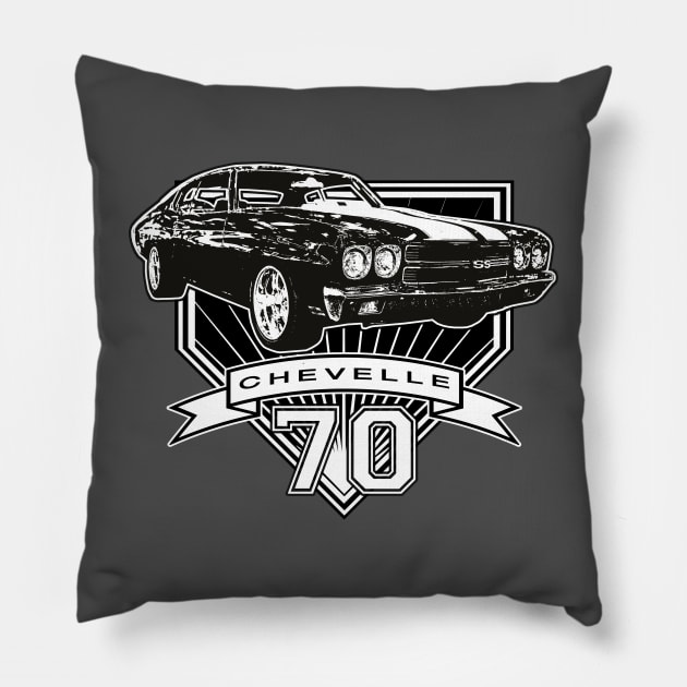 70 Chevelle Pillow by CoolCarVideos