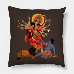 Goddess of Power : Durga (color) Pillow