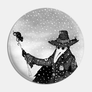 Plague Doctor in the Snow Pin