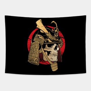 Japanese Samurai Skull Warrior Tapestry