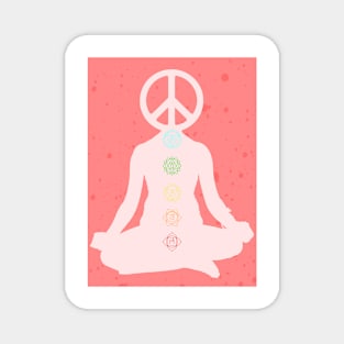 Spiritual Meditation Chakra Peace Graphic Magnet