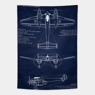 Mig5 Fighter Blueprint Tapestry
