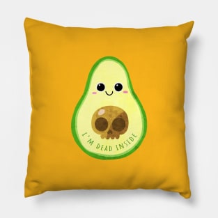 Dead inside avocado Pillow