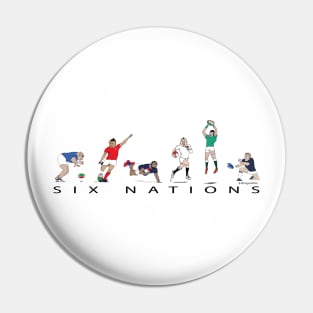 Six Nations rugby players England France Wales Scotland Ireland Italy Pin