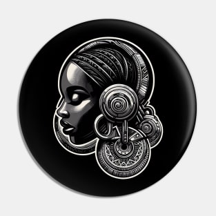 Afrocentric Woman Music Pin