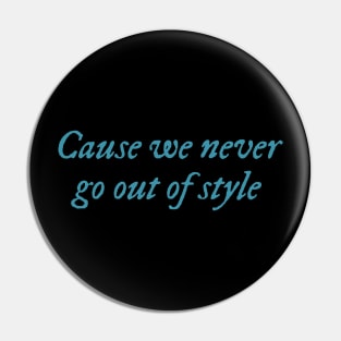 Style lyrics Pin