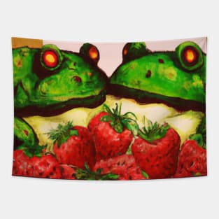 Valentine's Froggies Tapestry
