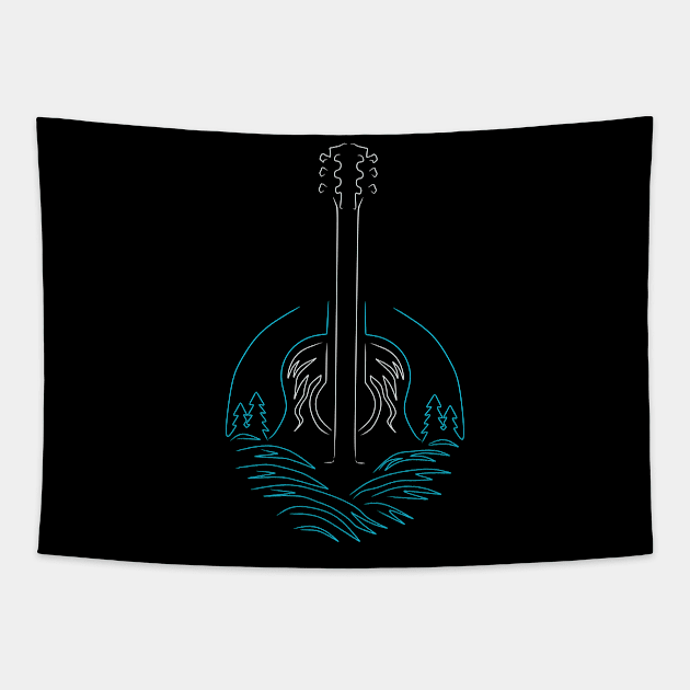 Guitar nature Tapestry by VinsendDraconi