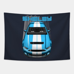 Shelby GT500 S197 - Grabber Blue & White Tapestry