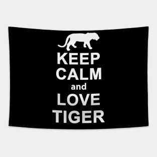 Keep Calm And Love Tiger Costume Gift Tapestry