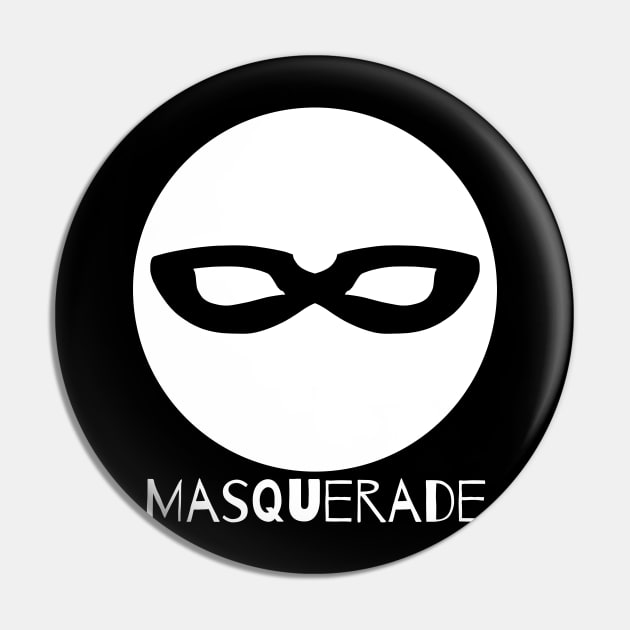 White Mask - Masquerade Pin by Thedustyphoenix