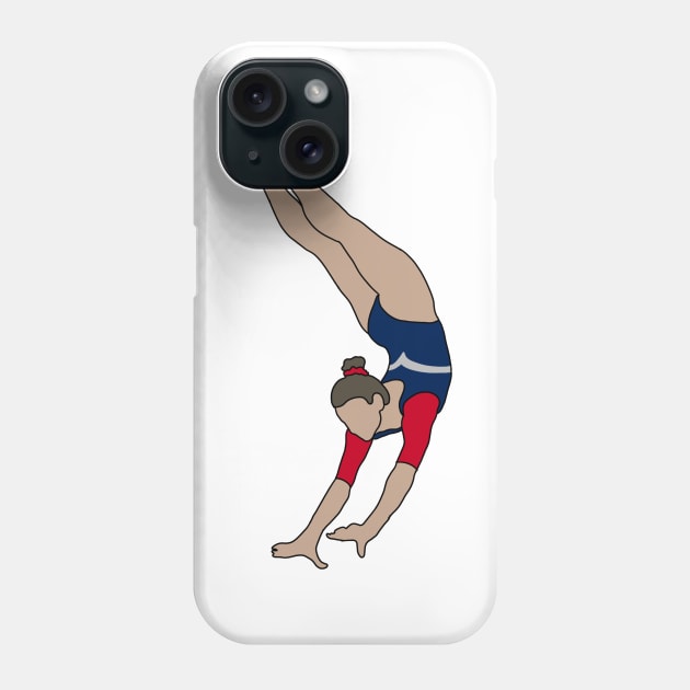 Grace McCallum Gymnastics Drawing Phone Case by GrellenDraws