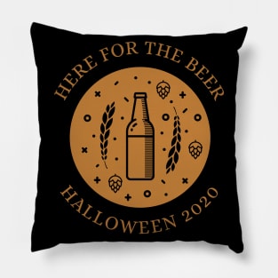 Here For The Beer Funny Halloween Design Light Version Pillow