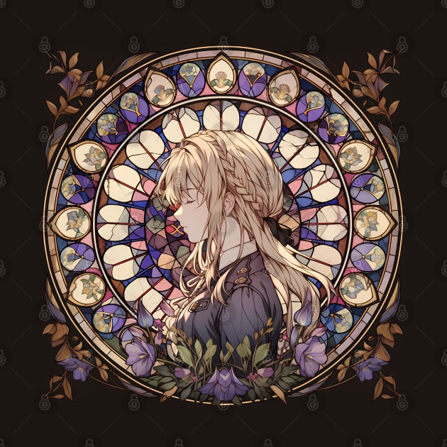 violet evergarden stained glass by WabiSabi Wonders