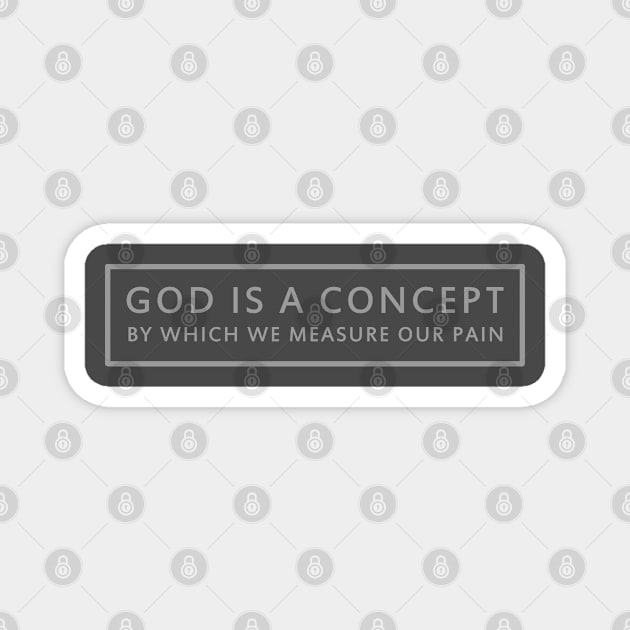 God (grey) Magnet by Joada