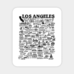 Los Angeles Map Magnet