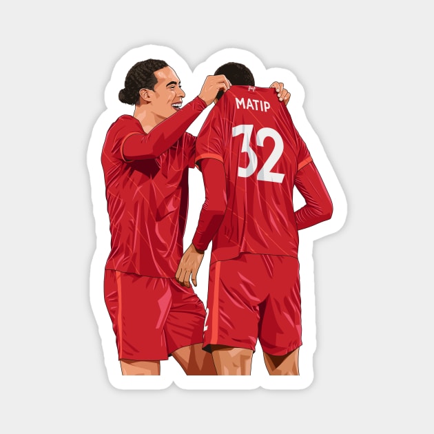 Virgil van Dijk and Joel Matip Magnet by Ades_194