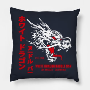 White Dragon Noodle Bar (aged look) Pillow