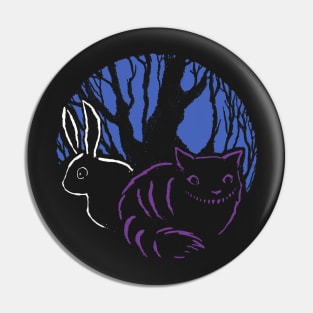 Rabbit and Cat Pin