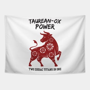 Funny Taurus Zodiac Sign - Taurean-Ox Power, Two Zodiac Titans in One Tapestry