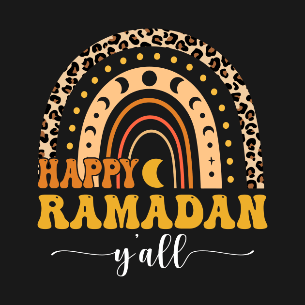 Happy Ramadan Y'all Rainbow Leopard Ramadan Kareem by artbyhintze