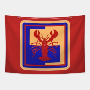 Rockland Maine Seafood Badge Tapestry