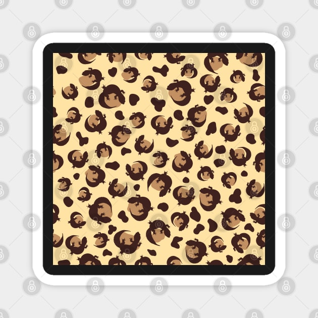 Leopard Gecko Print (Brown & Tan) Magnet by danchampagne