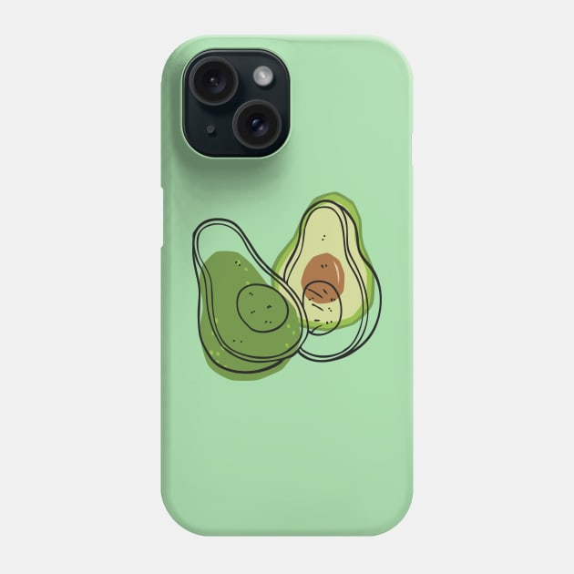 Avocado Phone Case by Kittoable
