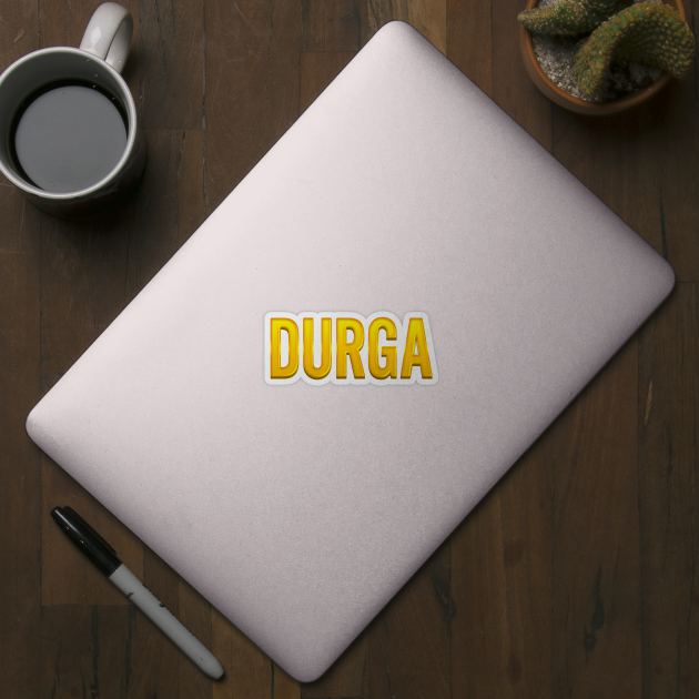 Durga Name Durga Sticker Teepublic Write name on maa durga charan with shubh navratri quotes images online free. durga name