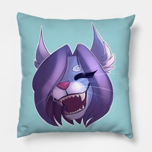 Laughing Lynx by Artzyon Pillow