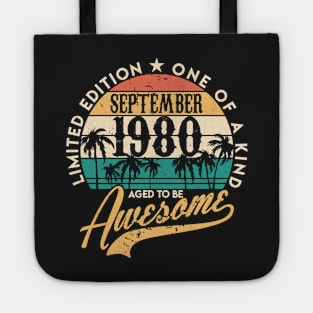 40th birthday gifts for men and women September 1980 gift 40 Tote