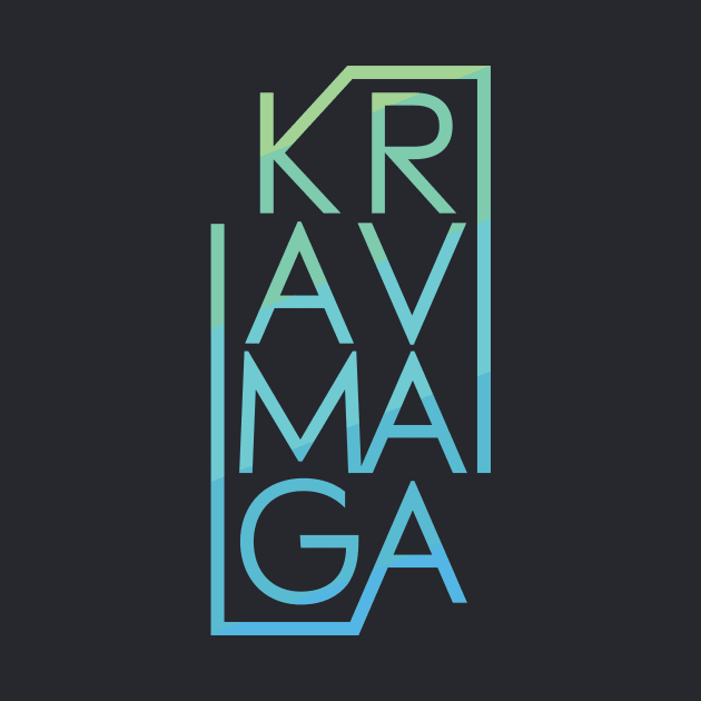 Krav Maga Blue Brick Lettering by polliadesign