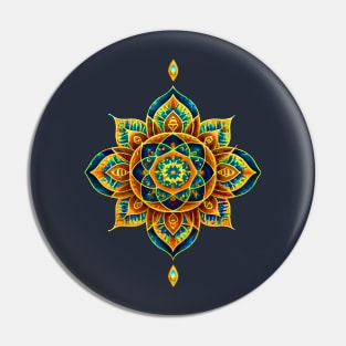 Sacred Geometry Mandala Art Pin