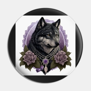 Wolfdog Rosey Pin