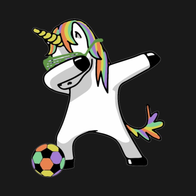 Dabbing Unicorn and Unicorn Dab Soccer Shirts by Xizin Gao