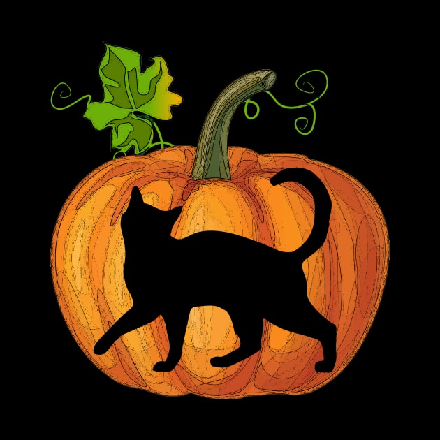 Cat in pumpkin by Flavie Kertzmann