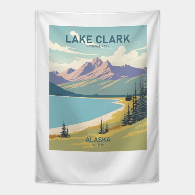LAKE CLARK NATIONAL PARK Tapestry by MarkedArtPrints