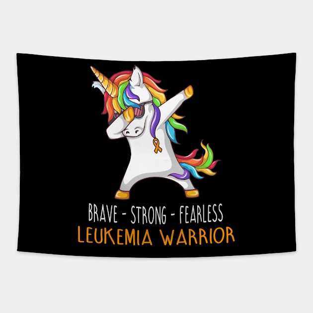 Brave Strong Fearless LEUKEMIA Support LEUKEMIA Awareness Gifts Tapestry by ThePassion99