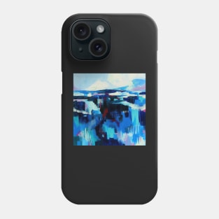 Study in Blue Abstract Landscape Painting Phone Case