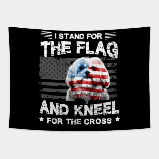 Shih Tzu Dog Stand For The Flag Kneel For Fallen Tapestry