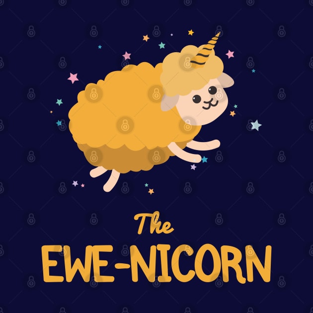 Colorful Ewe | Ewenicorn | Funny Unicorn by Fluffy-Vectors