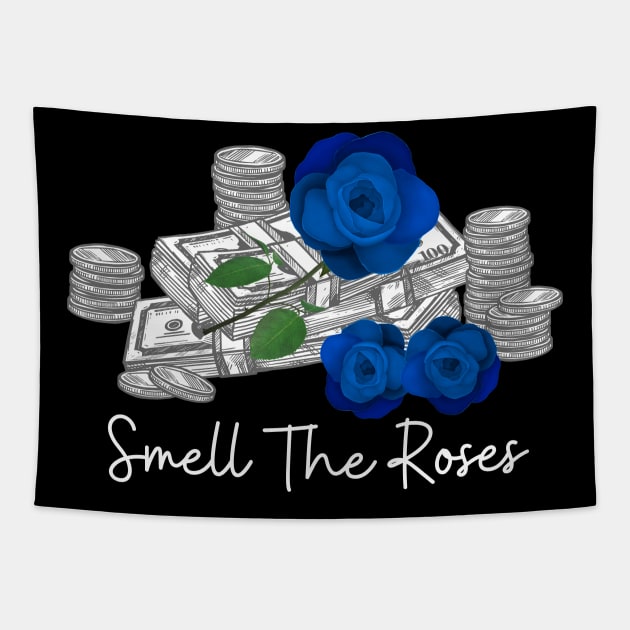 Smell The Blue Roses - Money Tapestry by RedSparkle 